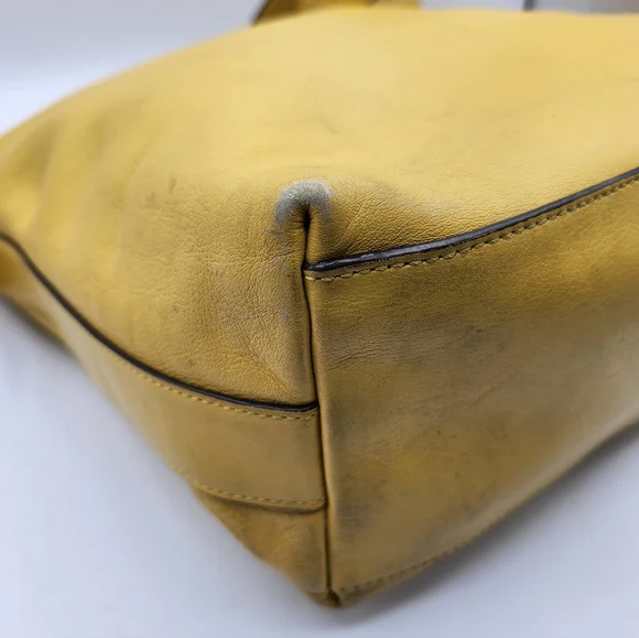 Coach Mustard 19889 Leather Legacy Duffle Shoulder Bag - Picture 10 of 12